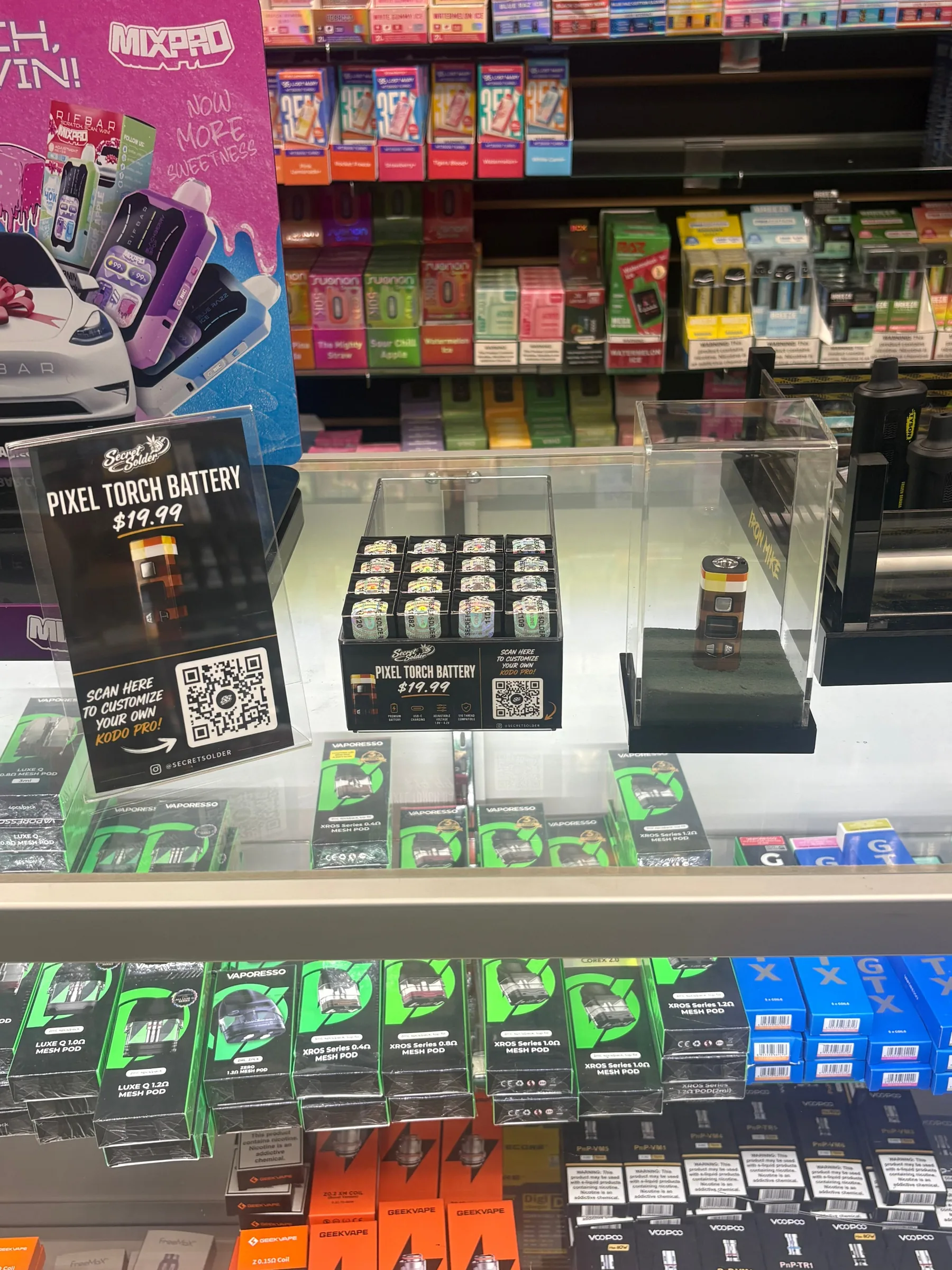 Secret Solder display in store